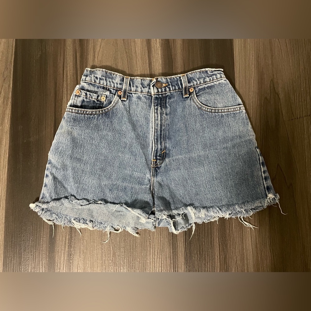 Levi's Light Blue High-Waist Denim Jean Shorts